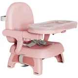YORFULL Sitzerhöhung Stuhl Kind, Tragbarer Kindersitzerhöhung, Verstellbarer Babysitz für Tisch, Sitzerhöhung mit Sicherheitsgurt und Abnehmbarem Tablett, Geeignet für Babys von 6 bis 36 Monaten