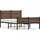 vidaXL Metallbett ohne Matratze Eichen-Optik 140x200 cm