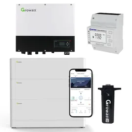 Growatt Hybrid Wechselrichter mit 7,6 kWh Solarspeicher-Set