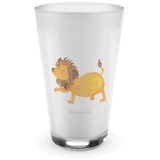 Mr. & Mrs. Panda Glas Sternzeichen Löwe - Transparent - Geschenk, Latte Macchiato, Horoskop, Premium Glas, Hochwertige Verarbeitung