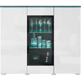 Home Affaire Highboard 120 x 103,3 x 39,5 cm Schwarz/Weiß