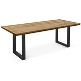 OUTLIV OUTLIV. Orlando Gartentisch 160x90cm Edelstahl/Teak Natur – 2 Jahre Gewährleistung - mind. 14 Tage Rückgaberecht - Beige