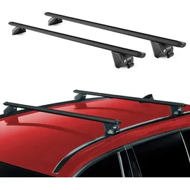 Aurilis Dachträger Gepäckträger für Seat Leon SW 2014-2025 Aluminium Schwarz 2 tlg ABE