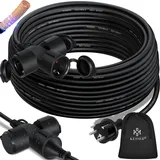 Kesser KESSER® Verlängerungskabel mit Schutzkappe Outdoor - für Innenbereich Außenbereich - Verlängerung Stromkabel – 230 V IP44 - Schutzkontakt Baustellenkabel Schutzkontaktstecker