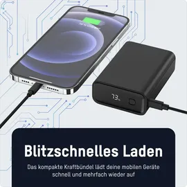 Ansmann 20000 mAh PB222PD sw Powerbank 20Ah USB PD 3.0, Quick Charge 2.0 LiPo Schwarz
