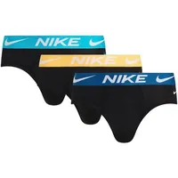 Nike Underwear Hipster HIP BRIEF 3PK (Packung, 3-St., 3er) mit NIKE Logo-Elastikbund orange|schwarz L (50)