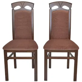 moebel-direkt-online Esszimmerstuhl Massivholzstühle braun 2er Set