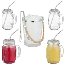 Relaxdays Trinkglas Set 4-tlg. 0,5 l