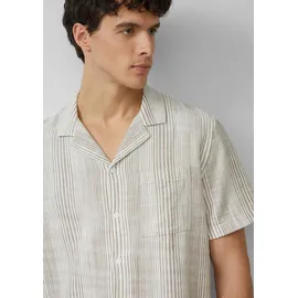 s.Oliver Resort Fit: Baumwollshirt mit Strukturstreifen - braun - XL
