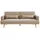 vente-unique Schlafsofa, Klappsofa 3-Sitzer, - Stoff - Beige, - ESME