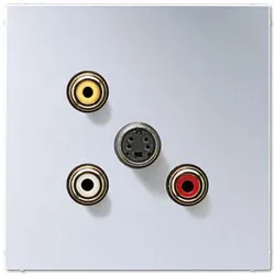 Jung Mutimedia-Einsatz Cinch Audio/Composite Video/S-Video (Aluminium)