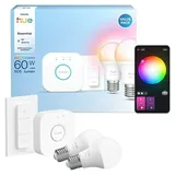 Philips Hue Smart-LED-Lampe Set Essential mit Dimmcontroller, Steuerzentrale  (8 W, RGBW, 806 lm, 1 Stk.)