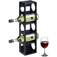 Relaxdays Weinregal 53 x 14 x 12 cm Schwarz