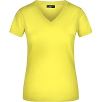 James & Nicholson Damen V-T-Shirt - Farbe gelb, Größe