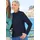 GOLDNER Langarm Viskose-Pullover, Stehbund", in marine | Gr.: 52,