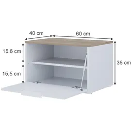 Vicco Betti 60 x 36 cm Weiß/Sonoma