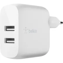 Belkin Dual USB-A Ladegerät, 24W weiß