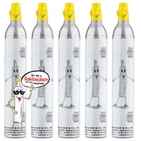 5 x Kohlesäure Zylinder 425g 60L CO2 kompatibel mit SodaStream* Wasserprudler