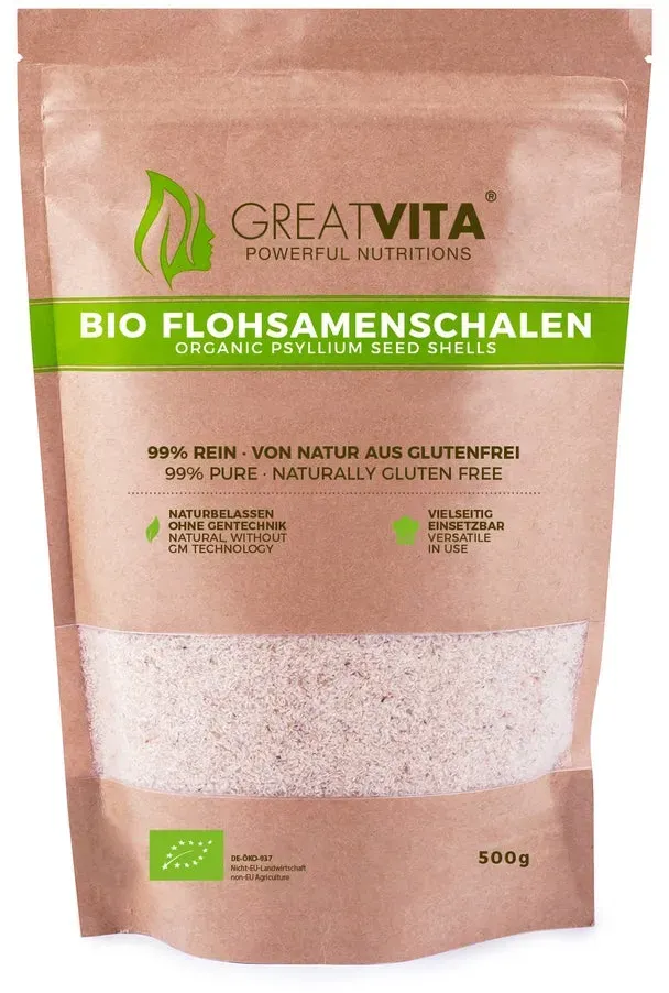 Preisvergleich Produktbild GreatVita Bio Flohsamenschalen 500 g