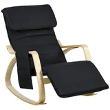 ComfortXL Schaukelstuhl, Schwarz, Holz, 110x91x67 cm, Wohnzimmer, Sessel, Relaxsessel
