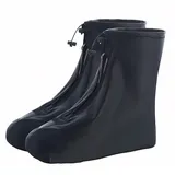 EOUIAV wasserdichte Überschuhe, Regenüberschuhe, Wiederverwendbare Wasserdichter Schuhüberzug, Outdoor Rutschfester Schuhüberzieher, für Regen Schneetag Schlammige Straßen