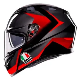 AGV K3 Striga E2206 Mplk Integralhelm - Black / Grey / Red - 2XL