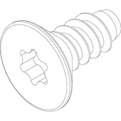 Set Senkschrauben für verdeckten Wandwinkel Perlan 132229