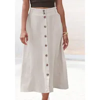 LASCANA Midirock Damen Beige 42