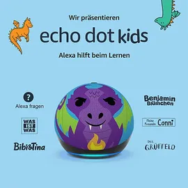 Amazon Echo Dot Kids 5. Generation Drachen-Design