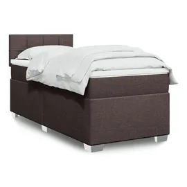 vidaXL Boxspringbett 90 x 200 cm Dunkelbraun