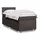 vidaXL Boxspringbett 90 x 200 cm Dunkelbraun