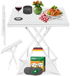 Kesser Bistrotisch klappbar 100 x 100 x 75 cm Weiß