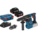 Bosch Akku-Bohrhammer GBH 18V-26 F mit SDS plus 18V / 2x 4,0 Ah Akku + Ladegerät inkl. Zubehör-Set in L-Boxx