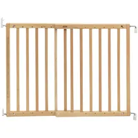 ABUS Treppenschutzgitter/Türschutzgitter für Kinder und Babys - JC9220 NIC - 63 bis 103,5 cm breit - aus unbehandeltem Buchenholz