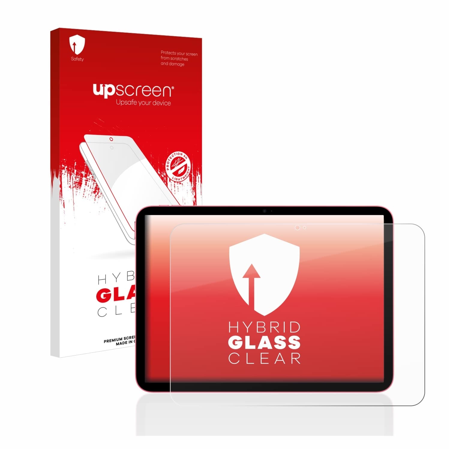 upscreen Panzerfolie Schutzfolie für Apple iPad 10.9" 2022 WiFi (10. Gen.) - Schutz-Glas [Klar, 9H Kratzfest, Anti-Fingerprint]