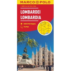 MARCO POLO Regionalkarte Italien 02 Lombardei, Oberitalienische Seen 1:200.000