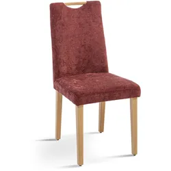 Komfort & Wohnen Stuhl Toledo 6241-1A Stoff Rot Bordeaux