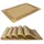 Intirilife 6x Platzset aus PVC in Gold - 45 x 30 cm - Tischset Tischmatte Untersetzer abwischbar hitzebeständig für Küche Esstisch