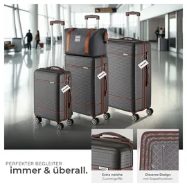 Tectake Madison 4-Rollen 76 cm / 90 l grau/silber