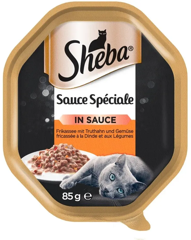 SHEBA Sauce Speciale 85g mit Pute und Gemüse - Nassfutter in Sauce