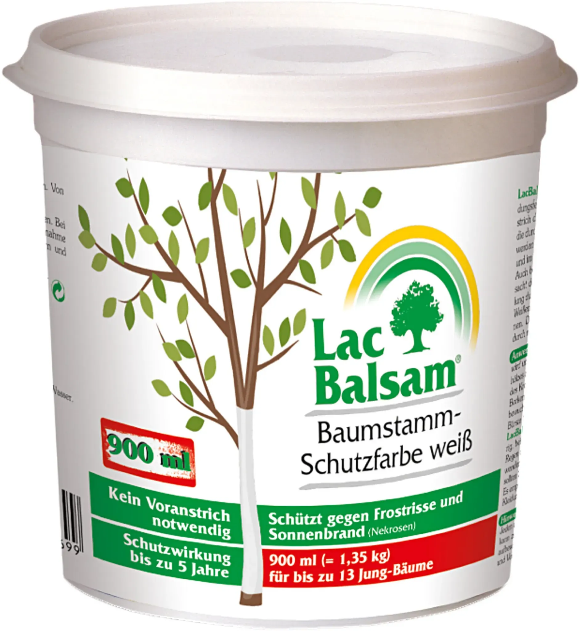 LacBalsam Baumstamm-Schutzfarbe weiß