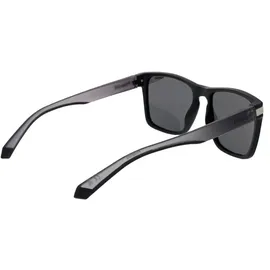 Polaroid PLD 2139/S Unisex-Sonnenbrille Vollrand Quadratisch Kunststoff-Gestell, schwarz