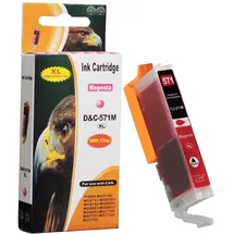D&C Kompatible Tintenpatrone zu Canon CLI-571 XL, 0333C001 M Magenta
