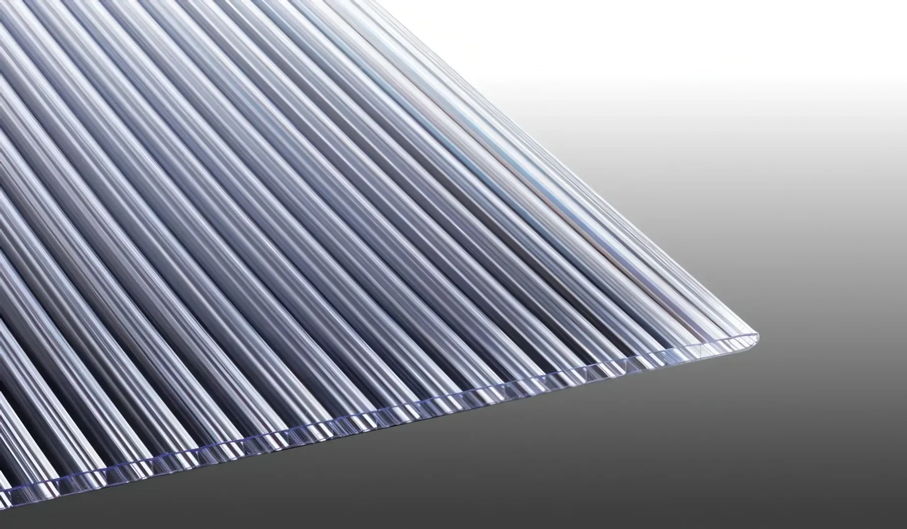 Polycarbonat Stegplatte 6 mm Glasklar, 720 x 1500 mm Doppelstegplatte – robuste Hohlkammerplatte – ideale Kunststoffplatte für vielseitige Anwendungen