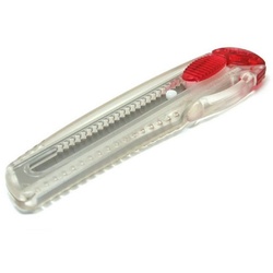 STYRO Messerklinge 1 Cuttermesser NT-Cutter iL-120P 18 mm - rot-transparent (1-St) rot|weiß
