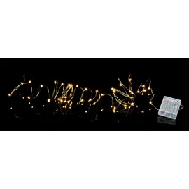 Star Trading LED-Lichterkette Draht 4 m Messing Warmweiß