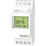 SUEVIA Zeitschaltuhr für Hutschiene 1 Wechsler 16A 250 V/AC Tagesprogramm, Wochenprogramm, Ferienprogramm, Impulsprogramm