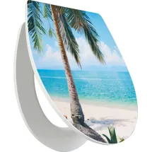 Primaster WC-Sitz mit Absenkautomatik Motiv Strand Blau