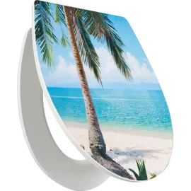 Primaster WC-Sitz mit Absenkautomatik Motiv Strand Blau