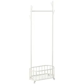 [en.casa] Risør Garderobenständer 70 x 36 x 147 cm Weiß